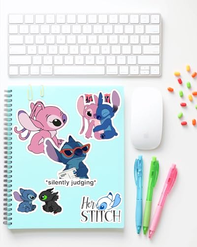 Image of 30 Cute Stitch Laptop Stickers for Cartoon Lovers and Kids. (Stitch)