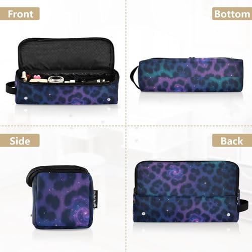 Organizador de Herramientas para Cabello 2 en 1 y Alfombrilla Resistente al Calor para Viajes con Estampado Leopardo Galáctico miniatura 5