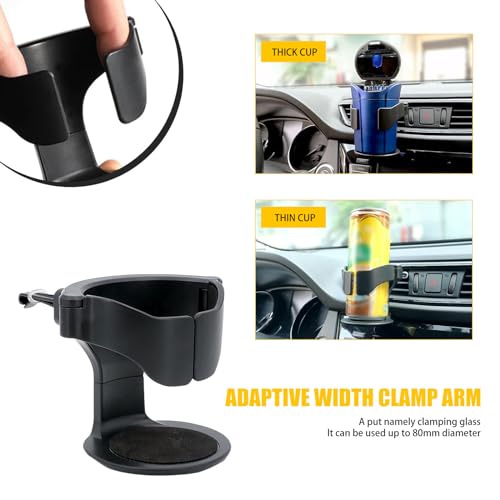 Portavasos para aire acondicionado de coche negro miniatura 5