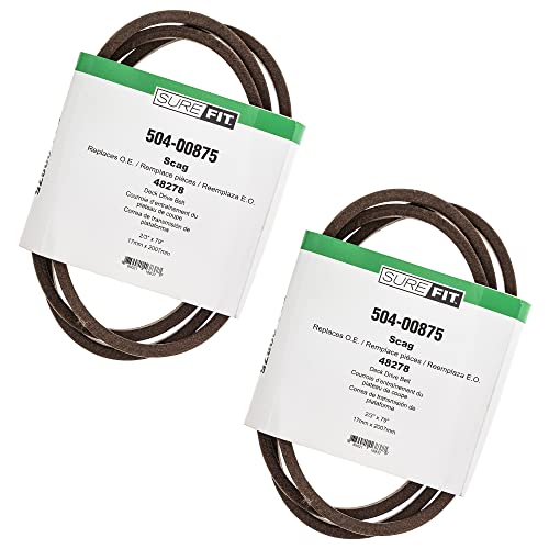 SureFit Cutter Deck Drive Belts for Scag SW32 2 Pack
