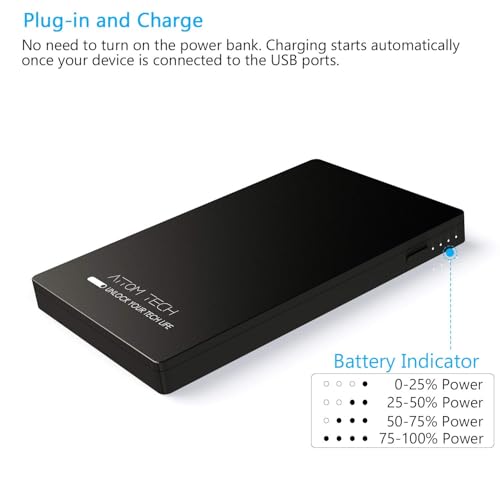 Power Bank portátil ultradelgado 3000mAh con doble puerto USB miniatura 3