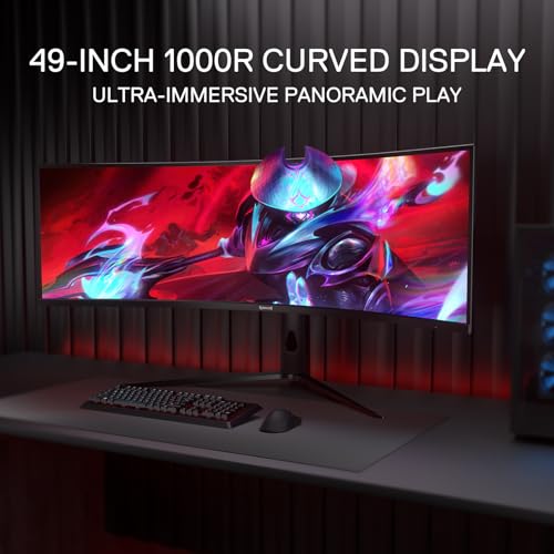 Image of Redragon 49 inch Curve Gaming Monitor - DQHD 5120x1440, 32:9, 240Hz, 2.2ms, Support FreeSync & G-Sync, Eye Care, DisplayPort HDMI, Tilt Adjustable, Ultrawide 1000R Curve Computer Monitor