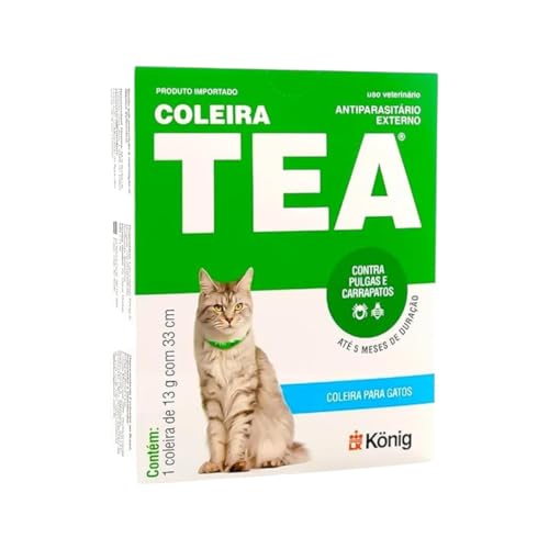 Coleira KONIG Tea - Proteção contra Pulgas e Carrapatos para Gatos
