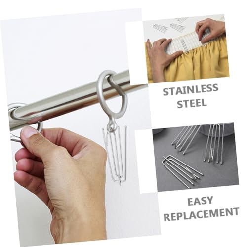 Ganchos para cortinas de ventana y ducha en salones modernos pack de 50 piezas 6