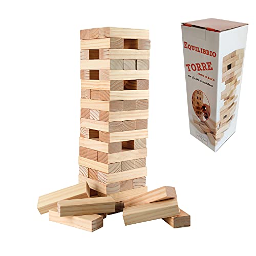 Zugami Jogo clássico torre de equilíbrio de blocos de madeira