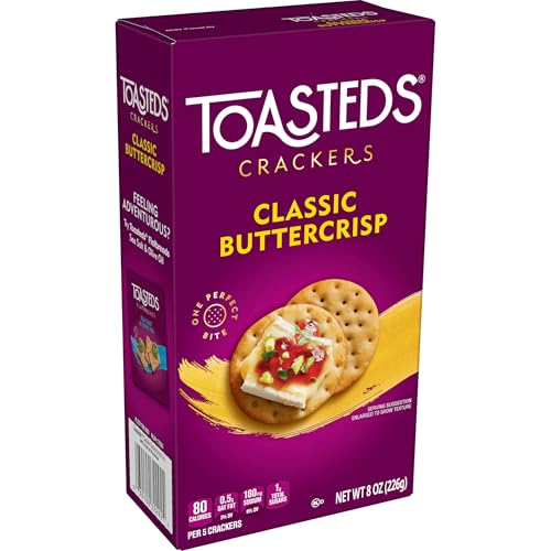 Toasteds Crackers, Party Snacks, Lunch Snacks, Classic Buttercrisp (6 Boxes) - image 7