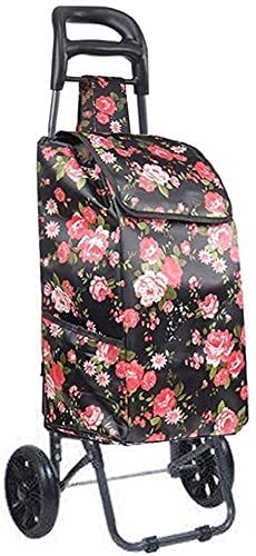 QHYTL Einkaufstrolley Multifunktions-Einkaufswagen Zugstange Auto Mode Trolley Treppensteigen Zusammenklappbarer Gepäckwagen Alter Mann Zugstange Tragbarer Zugwagen Aufbewahrung Sackkarr