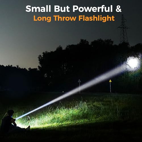 Rechargeable EDC Flashlight with Magnet,Pocket Flashlights High Lumens with Clip,1200 Lumens Compact LED Small Light and Long Range,Mini Flash Light for Everyday Carry. (2)