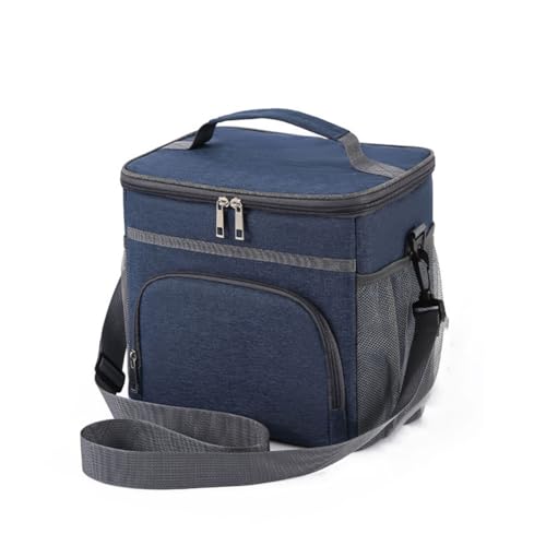 Waltonalice Bolsa de almuerzo aislada plegable grande bolsa isotérmica impermeable correa de hombro ajustable para oficina, trabajo, escuela, picnic, playa, camping, senderismo, bolsa nevera a prueba