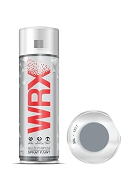 WRX Spray Paint - Grey - 400 ml Quality Brilliant Colours Perfect Finish Brilliant All Purpose Interior/Exterior, Art, Crafts, Auto, Home Furniture, Garden, Radiator Paint 400ml