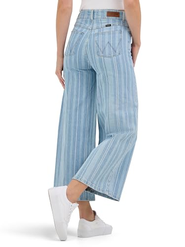 Wrangler Women's High-Rise Wide Leg A-line Crop Jean3