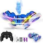 Terucle Remote Control Car, 360°Rotating 4WD RC Cars with Cool Spray, 2.4Ghz Double Sided RC Stunt Car with Cool Lights, RC Drift Car for Kids Toys Best Gifts for Boys Girls Age 4-6 7 8-13