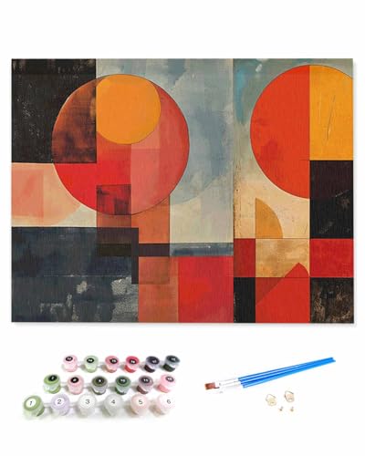 VamJump 数字油絵 手塗り 印象派 レトロ 手描き 抽象 油絵 DIY絵 初心者 時間をつぶす 壁飾り アートクラフト 絵画手芸キッ 絵の具をつける 塗りつぶし掛け 50x50cm