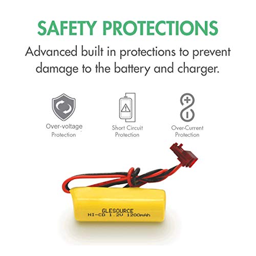 GLESOURCE (4 Pack ELB1P201NB Emergency Light Battery for Lithonia ELB1P201N2 ELB1P2901N ELB1P201N ANIC1493 Lithonia 1009S00-MZ ELB0320 Grainger 4WT20 OSA212 NIC1169 EBE-33 NiCad 1200mAh by GLESOURCE - Image 4