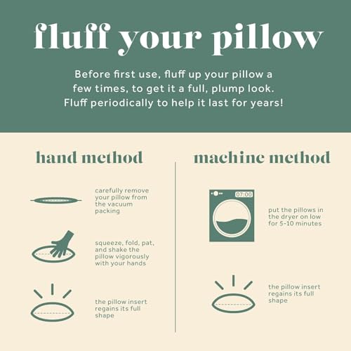 Image of ComfyDown 14x14 Throw Pillow Inserts (Set of 2), Down & Feather Fill, 100% Cotton Cover, Made in USA - Premium Soft Decorative Pillow Forms Sham Stuffers for Bed, Sofa & Couch