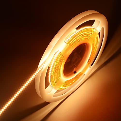 JOYLIT 4MM Breite LED Streifen 24V 5M Warmweiß 3000K 5500LM Hell, UL CE PROFI CRI 90+ Schmaler Selbstklebend Licht Band 60W 1750LEDs SMD 2216 Hohe Dichte White LED Strip Cover