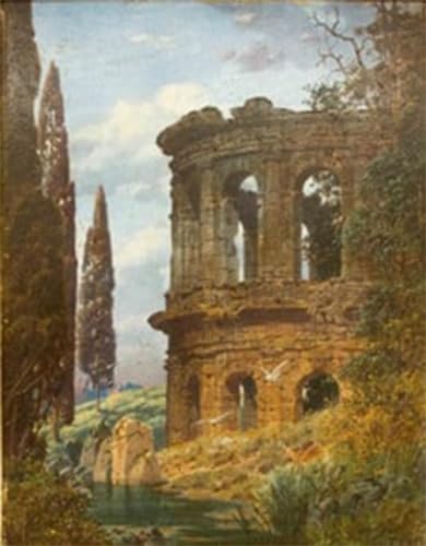 Peinture Poster Impression pour salon élégant, paysage ruines romaines 60x90cm