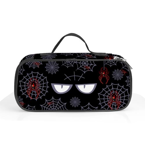 Image of Spider Pencil Case, Spider Pen Bag For School, Cobweb Pencil Case For Kids Girls Boys, Large Capacity Desk Organizer School, Pen Box Birthday Gifts