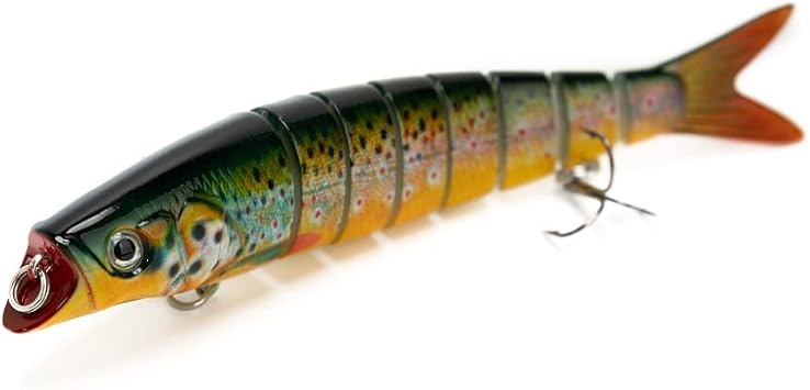 HUFFA 135mm/20g Multi-Jointed Fishing Lure 8 Segments Lifelike Swimbait Crankbait Vivid Eyes Isca Artificial Bait Lure for Fishing
