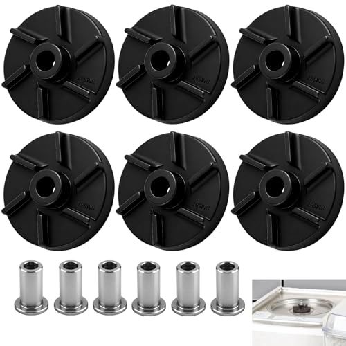 6 Pack 3587 Standard Magnetic Impeller & 3220 Bearing Sleeve Compatible with Grindmaster Crathco Beverage Dispensers D25 D255 D35 D355 D15 D155 - Impeller for Stirring or Spraying Juice