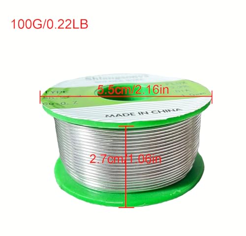 Image of Lead Free Solder Wire Sn99.3 Cu0.7 Tin Wire Rosin Core Flux Content 2.2% Flow Well Electronics Soldering Wire (100g /0.22lb, Wire gauge 1mm /0.039in)