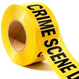 Crime Scene Do Not Cross Tape 3 inch X 1000 feet • Bright Yellow with a Bold Black Print • 3 in. Wide for Maximum Readability • Tear Resistant Design