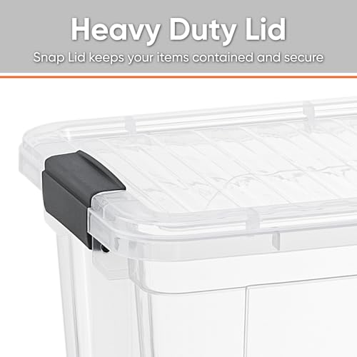Image of Superio 8.7 Quart Clear Plastic Storage Boxes with Lids, Stackable Organizer Containers, BPA-Free Storage Bins for Home, Office, School & Dorm, 36 Pack