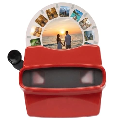 Viewfinder Personalizzato con 8 Foto e Testo, Visualizzatore 3D Retrò con Reel Fotografico Personalizzato, Regalo Originale per Coppia, Anniversario, Compleanno, San Valentino per Donna e Uomo