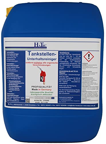 HaTec Tankstellenreiniger, Tankstellen-Unterhaltsreiniger EINER für ALLES 10-kg, für alle organische Verschmutzungen, Zapfsäulenreiniger, Fliesenreiniger, Kunststoffreiniger Cover