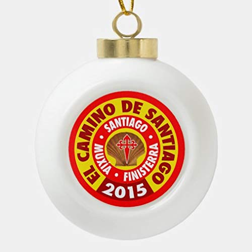onepicebest EL Camino de Santiago 2015 - Bola de cerámica decorativa para árbol de Navidad