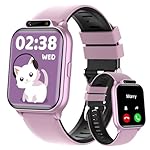 Smart Watch for Kids, 1.85" Fitness Tracker with Heart Rate, Sleep Monitor, IP68 Waterproof Smartwatches with Video Music, Pedometer, Game, NO APP/Phone, Gift for Boys Girls. (Classic, Pink)