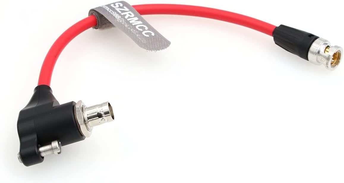 SZRMCC SDI Protector Cable 12G 6G HD SDI BNC Surge Overvoltage Circuit Protector Isolator Video Cable for RED Komodo ARRI Alexa Sony(Red-Straight 20cm)