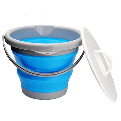 Seau pliable camping et pêche multifonction 5L 10L intérieur extérieur