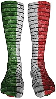 702 Unisex Walking Socks Italy Flag Sports Socks Recycled Athletic Socks Sustainable Running Socks For Men Hiking 50Cm