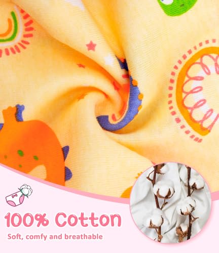 Girls and Toddlers 100% Cotton Underwear Tagless Soft Panties Size 2-3T,4-5T,6,8,10,12 (6-Pack)2