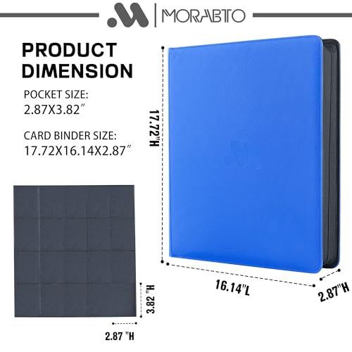 Image of Card Binder 20 Pocket,Trading Card Binder Holds up to 2000 Cards with 50 Sleeves,Zipper Card Holder Album Compatible with TCG Card /Game Cards /Sports Card