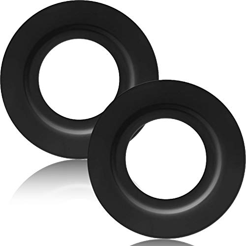 Preisvergleich Produktbild Reduzierring für Metalllampenschirm für ES / E27 bis BC / B22 Plattenleuchte Adapterkonverter für Lampenschirmwaschanlage (Schwarz, 2 Stück)