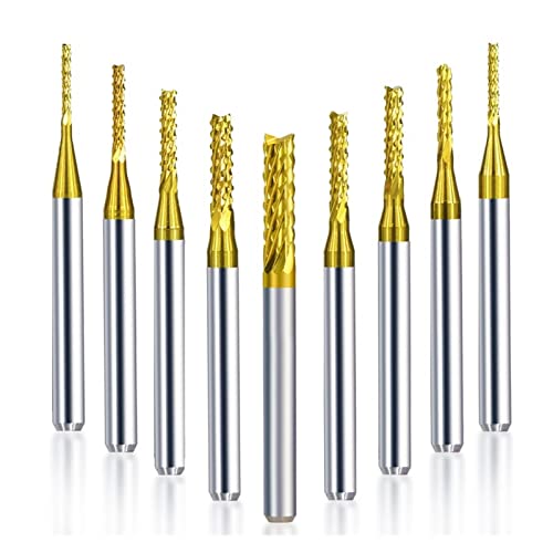 Lsdlouyaqng TiN-beschichtete CNC-Fräser 10 Stück