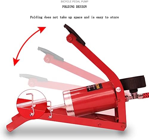 BOLTHO Foot Pump, Portable Floor Bike Pump with Accurate Pressure Gauge & Smart Valves, 100PSI Air Pump for Bicycles, Motorcycles, Cars, Balls and Other Inflatables