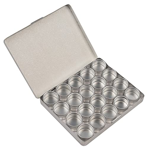 Image of Aluminum Bead Storage Container | Perfect for Seed Beads, Diamond Painting, and Crafts | 20 Containers with Translucent Top