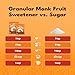 SweetLeaf Organic Monk Fruit Sweetener, Granular - Keto Friendly Natural Sugar Substitute for Coffee, Tea, and Baking, Zero Calorie, Organic Monk Fruit, Non GMO, Sugar Free - 40 Individual Packets
