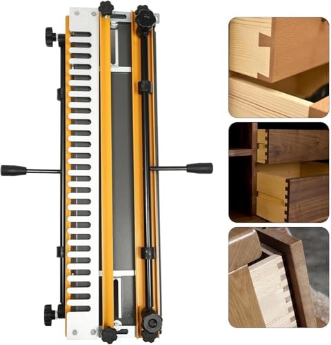 Holzbearbeitung Schwalbenschwanz Jig - Manuelle Fräsmaschine mit Fräser für präzise Verbindungen, Fräse Vorlage für Möbel und Schrankbauer