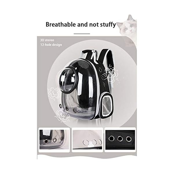 Sipobuy Pet Space Capsule Backpack - Transparent Breathable Pet Carrier
