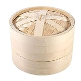 ★ Hecho a mano: la manta humeante hecha con el método antiguo tiene un buen efecto de ventilación y la cocción es más deliciosa. Con este vaporizador de bambú, puede cocinar al vapor arroz, verduras, albóndigas y dim sum, pescado y carne, que es muy adecuado para una dieta baja en grasas.
