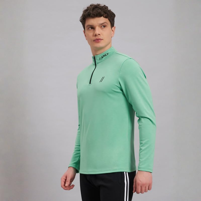 Image of ATICX Polyester Full Sleeve Compression High Turtle Neck Sports Jersey T Shirt for Men - Quick Dry Fit Gym Workout Top for Running, Swimming, Training, Cycling, Football, Badminton