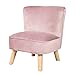 Produktbild roba Kindersessel Lil Sofa für Jungen und Mädchen, bequemer Sessel mit stabilen Holzfüßen und Samtstoff in der Farbe Mauve, Kinder-Sitzmöbel-Serie Lil Sofa fürs Kinder- oder Babyzimmer
