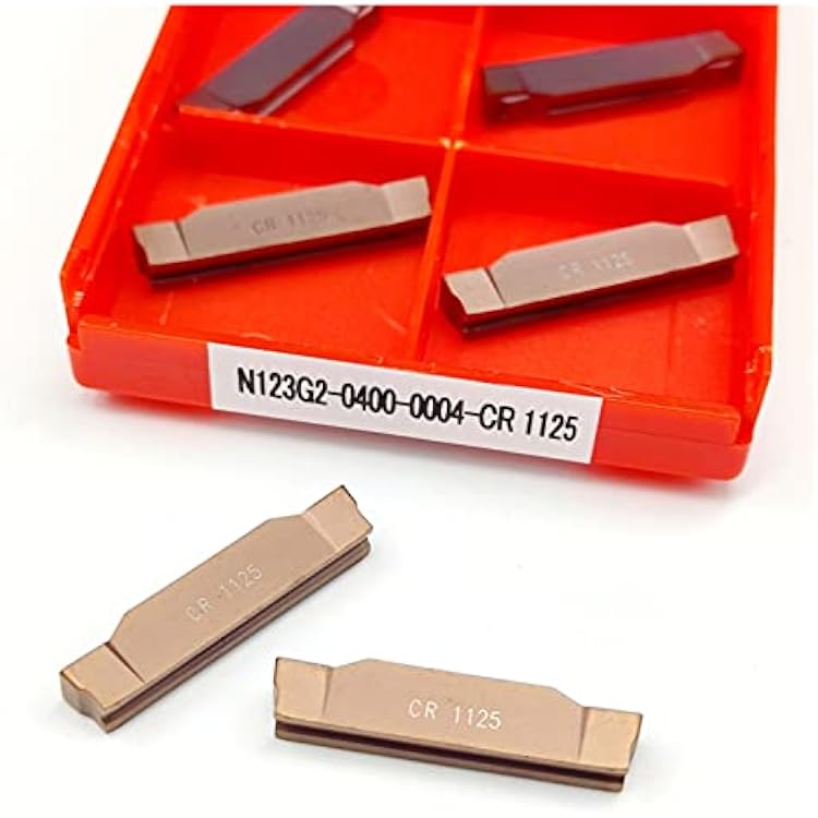 10 Pcs Carbide Turning Inserts Grooving Tool, N123G2 0200 0300 0400 2mm 3mm 4mm CR1125 TF4225 Grooving Carbide Inserts Lathe Cutter (Angle : N123G2 0200 TF4225)
