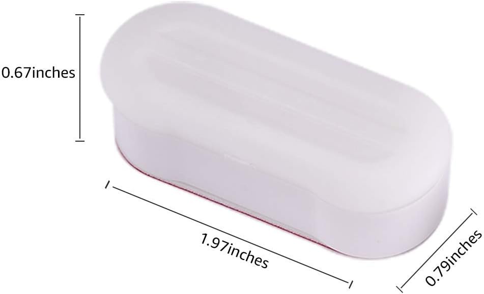 Toilet Seat Bumper for Bidet Attachment with Strong Adhesive White 4PACK