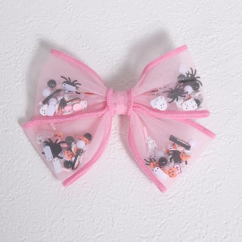 Pinzas para el cabello Halloween Rosa Fantasma 2 unidades miniatura 6