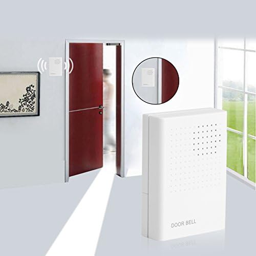 Joyzan Doorbell Decorative Wired White Door Bell Electric Door Bell Chime Kit Home Access Bell Control System Supporting Doorbell Chime 90dB Build in Loudspeaker Door Chime